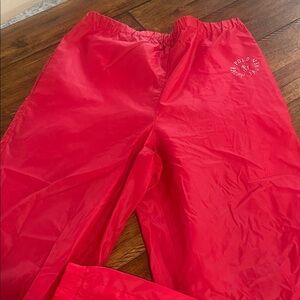 Vintage Ralph Lauren Swishy red track jogger windbreaker nylon pants small 90s